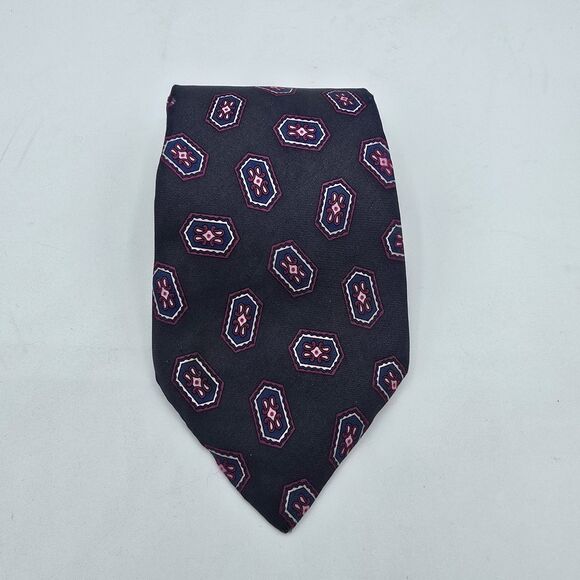 Don Loper Men's Vintage Necktie Neck Tie - Navy Blue 56.5x4 In Silk - Picture 1 of 6